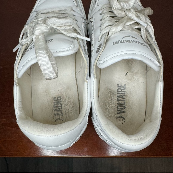 Zadig&Voltaire La Flash Women’s low top leather sneakers - Size 7 White - Picture 12 of 14